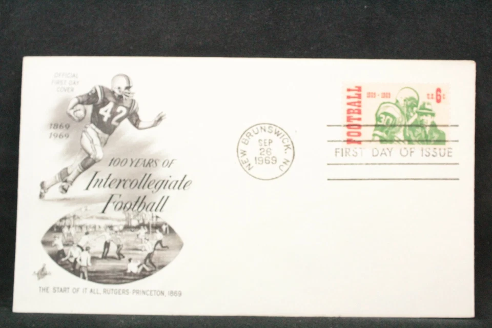 USPS FDC #1382 1969 6c Intercollegiate Football ArtCraft ST805 - Image 1 of 3