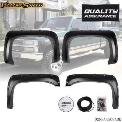 FENDER FLARES POCKET RIVET 风格 适合 2007 - 2013 SILVERADO 1500 2500HD/3500HD — 第 1/4 张图片