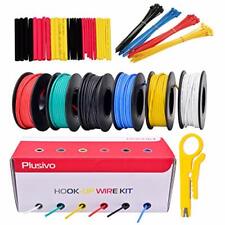 22ga Hook up Wire Kit 22awg Silicone 600v Tinned Stranded Electrical of 6 Differ