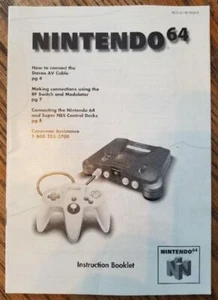 Original NINTENDEO 64 Instruction Booklet – Very Good Condition - Picture 1 of 1