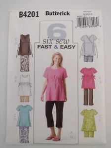 Butterick Muster Fast & Easy B4201 Umstandsmode 6 Outfits UNGESCHNITTEN Größen 8-10-12 - Bild 1 von 3