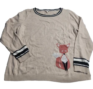 Suéter para mujer Talbots Petites Shy Fox pequeño grande - Imagen 1 de 7