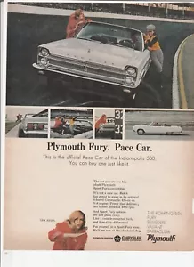 Anuncio original de revista Plymouth Fury Pace 1965 - Imagen 1 de 1