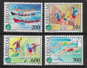 Färöer 1989 Sport SG181-184 POSTFRISCH - Bild 1 von 1