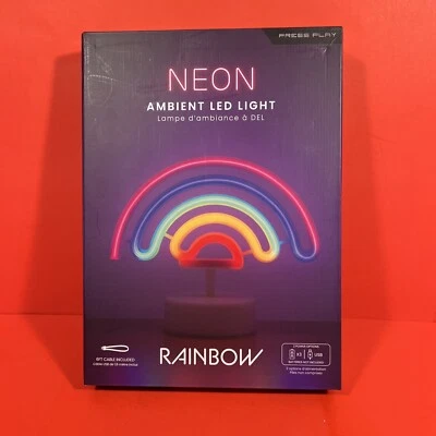 Luz de mesita de noche Neon Knight NKRAINBOW arco iris de neón USB o alimentada por batería $$$$ Foto 1 de 4