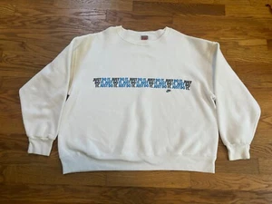 Nike Cuello Redondo Vintage Años 80 Grande Blanco RARO - Imagen 1 de 9