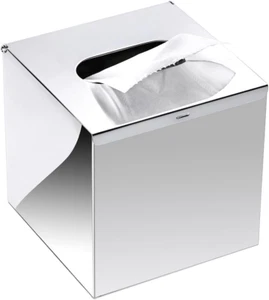 Square Stainless Steel Tissue Box Cover - Wall Mounted Stylish Paper Facial.... - Picture 1 of 12