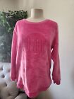Juicy Couture rosa Logo Pullover XL Langarmpullover Schlaf weich Komfort