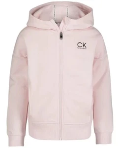 Calvin Klein SILVER PEO Big Girls Performance Fleece Hoodie, US Medium (8/10) - Picture 1 of 2