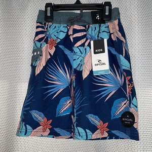 Rip Curl Laydays Vision Board Shorts Tropical Blues Pink Lined Boys Size 4 Nwt - Picture 1 of 7