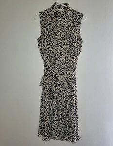 Nanette Lepore Damenkleid Größe 8 Tiermotiv Gürtel knielang adrette Lehrerin - Bild 1 von 8