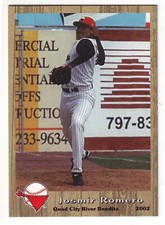 2002 Grandstand Quad City River Bandits JOSMIR ROMERO