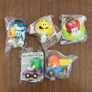 Vintage Burger King Kid's Club Mars Co. 1997 M&M Toy Candy Dispensers Set of 5 - Picture 1 of 7