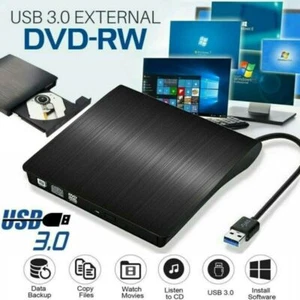 Unidad Externa USB 3.0 USB 2.0 Grabadora de CD DVD RW ReW ReW para Laptop PC HP - Imagen 1 de 12