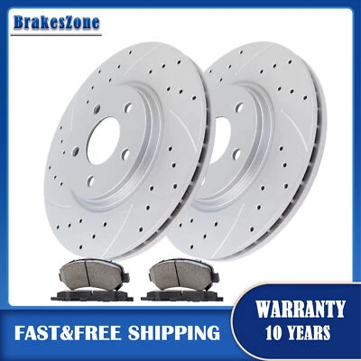 Kit de pastilhas de rotores de freio dianteiro adequado para Chevrolet Malibu 2006-2012 Pontiac G5 G6 - Imagem 1 de 4