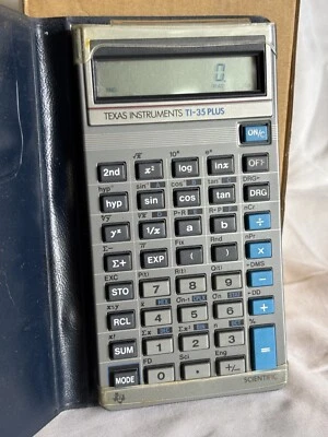 Texas Instruments TI-35 plus scientific calculator Tested Works With Case - Image 1 of 4