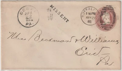 UNITED STATES: U277a ENTIRE MISSENT USED COVER - Image 1 of 2