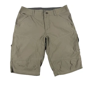 Kuhl Shorts Mens 32 Green Style 5121 Outdoor Hiking Nylon Spandex Zip Pocket 22S - Picture 1 of 10