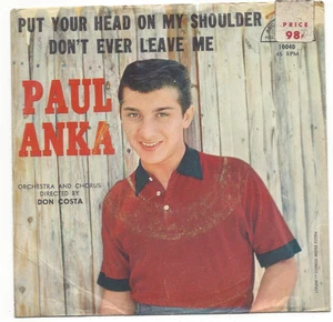 PAUL ANKA, "PUT YOUR HEAD ON MY SHOULDER" - Picture 1 of 4