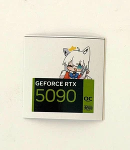 1 Stück Anime Ayame Figur Computer Aufkleber Label Logo Decal NVIDIA RTX 5090 - Bild 1 von 1
