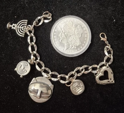 PULSERA ORIGINAL TIFFANY & CO ESTERLINA 32,9 GRAMOS AÑOS 70 ENCANTO 5 CÁMARAS Foto 1 de 4