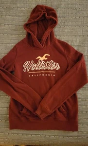Hollister Casual Hoodie Kids Size Extra Small XS Maroon Long Sleeve w/ Pockets - Picture 1 of 2