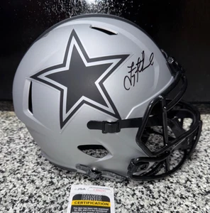 Troy Aikman signierter Dallas Cowboys Rave Full Size Rep Helm mit Echtheitszertifikat JSA CI04295 - Bild 1 von 5