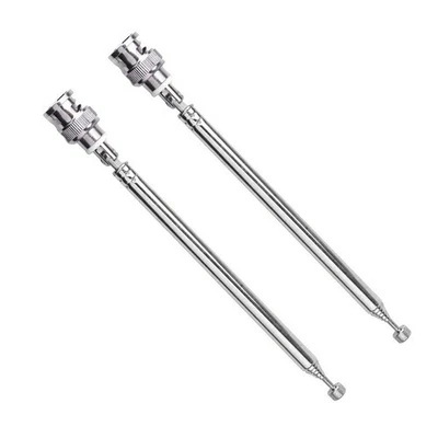 2Pcs New VHF/UHF/AM/FM BNC Connector Telescopic Antenna For Radio Scanner - image 1 of 4