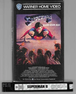 Warner Großcover  Christopher Reeve  SUPERMAN II  Allein gegen alle  VHS Rarität - Imagen 1 de 3