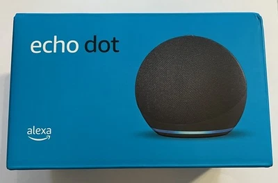 Amazon Echo Dot 4th Generation w/ Alexa - Charcoal Black - New In Box - Image 1 of 4