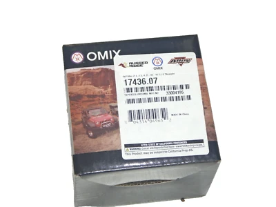 Filtro de aceite nuevo OMIX Jeep Cherokee XJ 86-94 17436.07 ENVÍO GRATUITO Foto 1 de 4