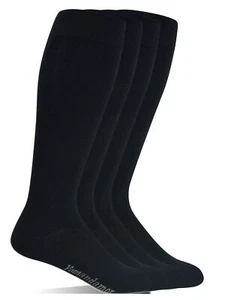 Men's Wide Stretch Over the Calf Dress Socks 4 Pairs Boot Socks Size L - Picture 1 of 7