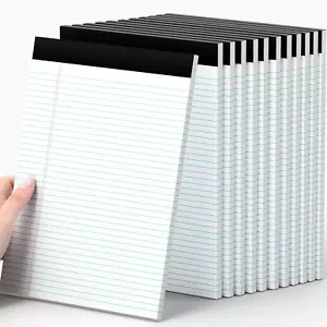 12Pk Legal Pads 8.5X11.75 College Ruled Narrow 30 Sheets Perforated White Paper - Picture 1 of 12