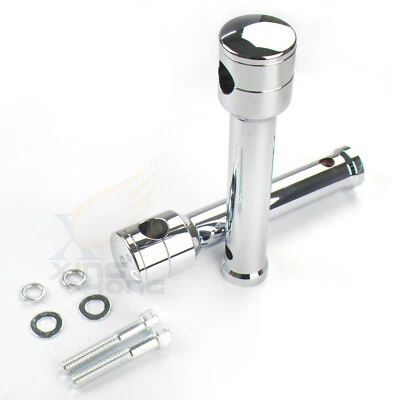 Elevadores de manillar de montaje cromado recto de 8" de elevación de 1"/25 mm para Harley Foto 1 de 4