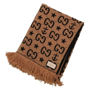Manta Gucci Grande Reversible Lana y Cachemir 660546 ZAG8K 2034 Marrón - Imagen 1 de 8