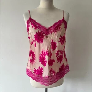 Rosie For Marks & Spencer Pink Floral Silk Rich Cami Top Vest Size 12 BNWT £40 - Picture 1 of 13