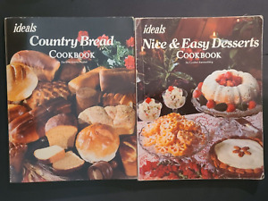 (LOT OF 2 ) Ideals Nice and Easy Dessert Cookbook & Country Bread Cookbook