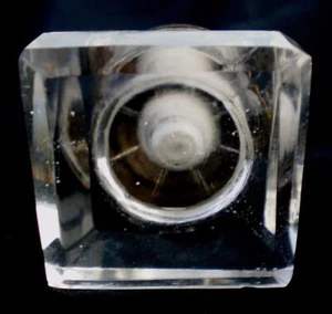 AWESOME OLDER HAND CUT LARGE SQUARE CLEAR GLASS KNOBS HANDLES PULLS - Picture 1 of 5
