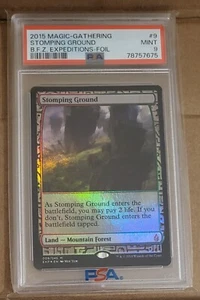 MTG Magic The Gathering STOMPING GROUND Zendikar Expeditions PSA 9 Mint / Pop 8 - Picture 1 of 2