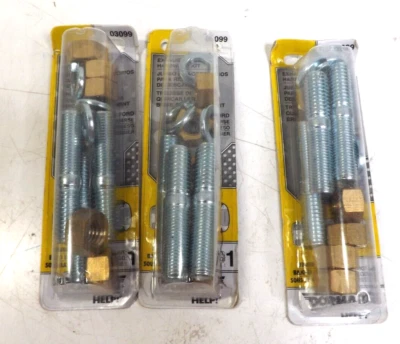 (3) Dorman 03099 Exhaust Flange Stud and Nut Front Foto 1 de 4