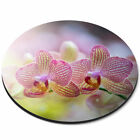 Round Mouse Mat - Pink Orchid Flowers Plant Flower Office Gift #16669