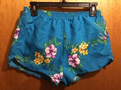 W'S DE COLECCIÓN NUEVO SIN ETIQUETAS AÑOS 80 SPORTCO PITON FLORAL CINTURA ALTA CORRER GIMNASIO PANTALONES CORTOS W28W MED? Foto 1 de 4
