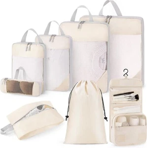 Compression Packing Cubes for Travel 8 Set Travel Organizer Bags Compression.... - Picture 1 of 7