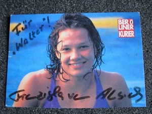 Franziska von Almsick-Autogrammkarte-Postkarte-Promokarte - Bild 1 von 2