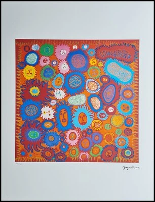 YAYOI KUSAMA * Amoeba * 65 x 50 cm * Lithografie * Kunstdruck*limitiert # 76/500 - Bild 1 von 4