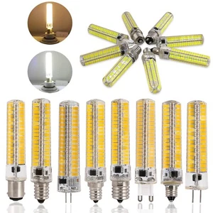 Dimmable LED Corn Light Bulbs G4 G9 E12 E14 E17 GY6.3 12W Silicone Crystal Lamps - Picture 1 of 21