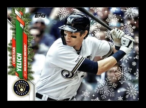 2020 Topps Holiday #HW155 Christian Yelich - Milwaukee Brewers - Picture 1 of 2
