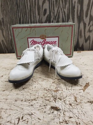 Zapatos de golf MacGregor para mujer talla 7M diseño punta de ala blanco estilo 4000 (m21) Foto 1 de 4