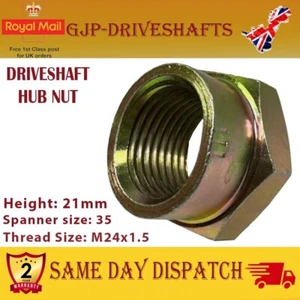 FOR FORD TOURNEO CUSTOM V362 DRIVESHAFT AXLE HUB SPINDLE NUT 2015-ON FRONT - Picture 1 of 5