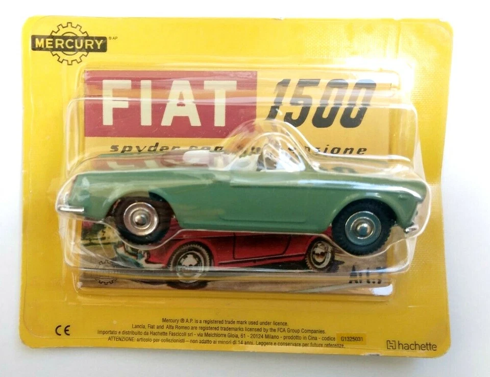 MERCURY  - Fiat 1500 Spider con sospensione - Scala 1:48  Hachette  #ABMAC031 - Immagine 1 di 1